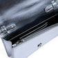 Ferrari Metal light blue GT patent leather bag with chain