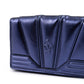 Ferrari Metal blue GT patent leather bag with chain