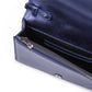 Ferrari Metal blue GT patent leather bag with chain