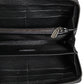 Dolce & Gabbana Black Calfskin Leather Logo Zip Around Continental Wallet