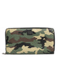 Dolce & Gabbana Multicolor Camouflage Logo Zip Around Continental Wallet