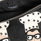Dolce & Gabbana Black Leather #DGFAMILY Embellished Men Clutch Pouch Bag