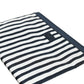 Dolce & Gabbana Black White Striped Logo Plaque Clutch Pouch Bag