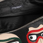 Dolce & Gabbana Black Leather #DGFAMILY Embellished Men Clutch Pouch Bag