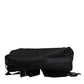 Dolce & Gabbana Black Logo Tape Polyamide School Travel Backpack Men Bag