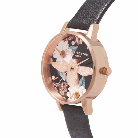 Olivia Burton Black Artificial Leather Watch