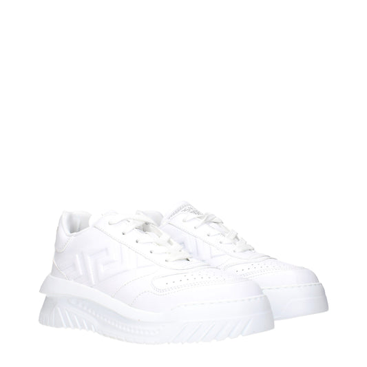 Versace White Leather Sneakers