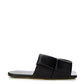 Elegante schwarze Ledersandalen