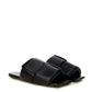 Elegante schwarze Ledersandalen