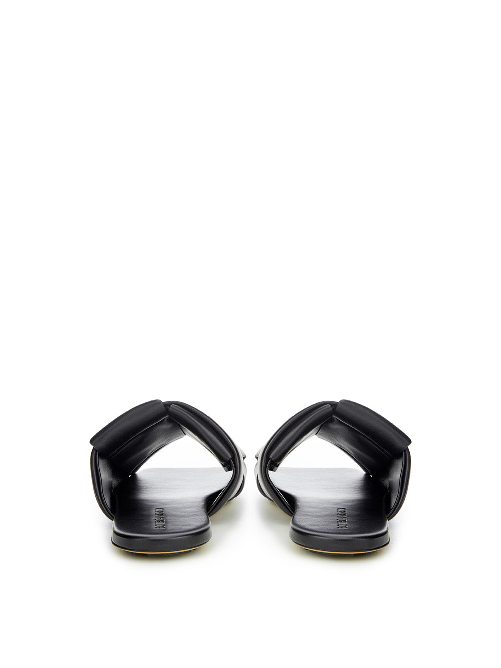Elegante schwarze Ledersandalen