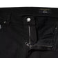 Dolce & Gabbana Black Tattered White Lining Skinny Denim Jeans