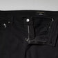 Dolce & Gabbana Black Tattered White Lining Skinny Denim Jeans