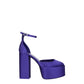 Paris Texas Purple Satin Platform Sandals