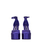 Paris Texas Purple Satin Platform Sandals