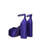 Paris Texas Purple Satin Platform Sandals