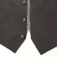 Dolce & Gabbana Gray Striped Formal Dress Gilet Vest