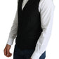 Dolce & Gabbana Black Wool Men Formal Waistcoat Vest