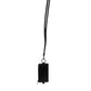 Dolce & Gabbana Black Leather Logo Embossed Lanyard Card Holder Wallet