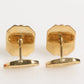 Dolce & Gabbana Emerald Green Crystal Gold Tone 925 Sterling Accessory Cufflink