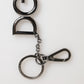 Dolce & Gabbana Silver Brass DG Logo Metal Keychain Holder Men Keyring