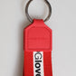 Dolce & Gabbana Red Logo Polyester Silver Brass Holder Keychain Keyring