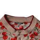 Dolce & Gabbana Beige Cherry Nylon Buttoned Casual Shirt