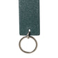 Dolce & Gabbana Army Green Leather Logo Metal Ring Men Keychain Keyring