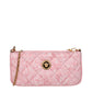 Versace Pink Fabric Crossbody Bags