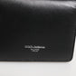 Dolce & Gabbana Black Leather DG Logo Bifold Card Holder Men Borse Wallet