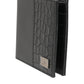 Dolce & Gabbana Black Exotic Leather Bifold Card Holder Men Wallet