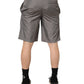 Dolce & Gabbana Light Gray Nylon Elastic Waist Shorts Swimwear