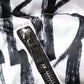 Dolce & Gabbana White Black Graffiti Logo Puffer Bomber Jacket