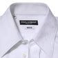 Dolce & Gabbana White Cotton MARTINI Paisley Jacquard Shirt