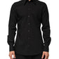 Dolce & Gabbana Black MARTINI Slim Fit Dress Formal Men Shirt