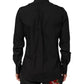 Dolce & Gabbana Black MARTINI Slim Fit Dress Formal Men Shirt