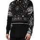 Dolce & Gabbana Black Bandana Print Logo MARTINI Dress Shirt