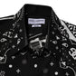 Dolce & Gabbana Black Bandana Print Logo MARTINI Dress Shirt