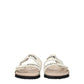 Palm Angels Beige Leather Slippers Sandals