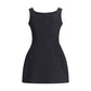 Magda Butrym Black Cotton Cocktail Dress