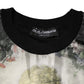 Dolce & Gabbana Black Cashmere Cherub Print Baroque Sweater