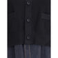 Sacai Cardigan with denim panel