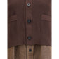 Sacai Cardigan with denim panel
