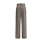 Saint Laurent Wool Herringbone pattern wide leg Pants
