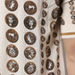 Dolce & Gabbana Silk Ivory Coin Print Logo Men Polo T-shirt
