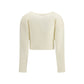 Alessandra Rich Mohair Cardigan with embroidery