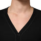 Dolce & Gabbana Black Cotton Button Up Men Cardigan Sweater