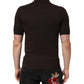 Dolce & Gabbana Brown Wool Logo Embroidered Men Polo T-shirt