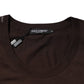 Dolce & Gabbana Brown Cotton Sleeveless Underwear Men Tank Top