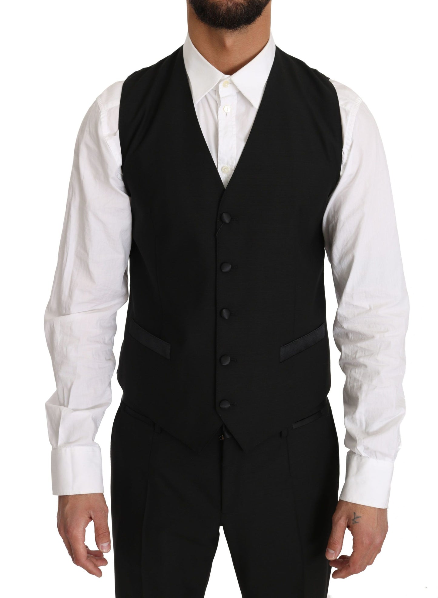 Gilet formale slim fit nero elegante