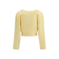 Alessandra Rich Mohair Cardigan with embroidery